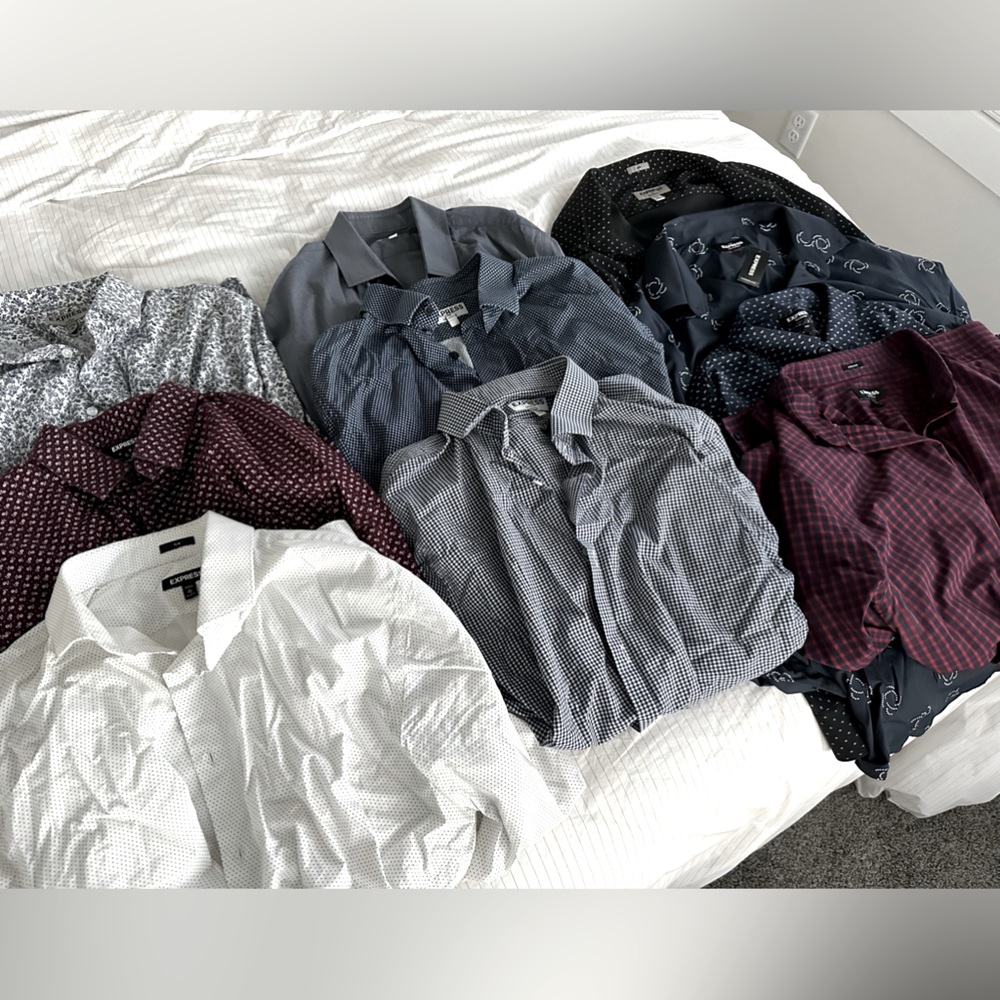 Lot of 10 Express Dress Shirts
